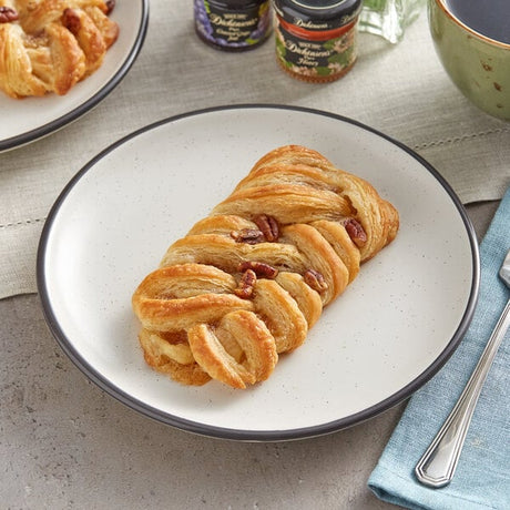 Gourmand Pastries Ready-to-Bake Maple Pecan Braided Danish 3.35 oz. - 48/Case