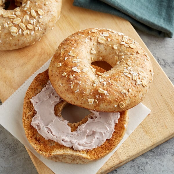 Original Bagel Frozen New York Style Wheat Bran Bagel 4.5 oz. - 75/Case