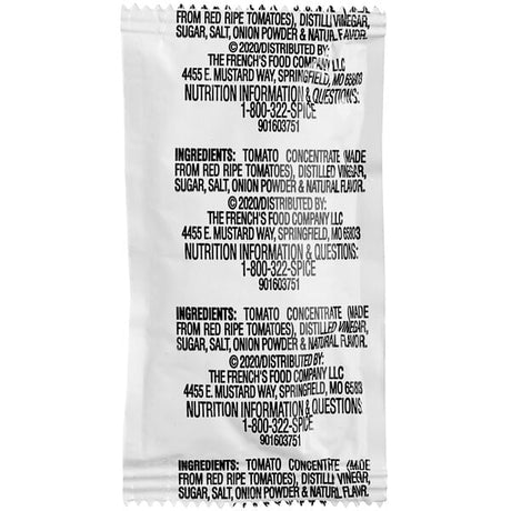French's 9 Gram Tomato Ketchup Packets - 1,000/Case