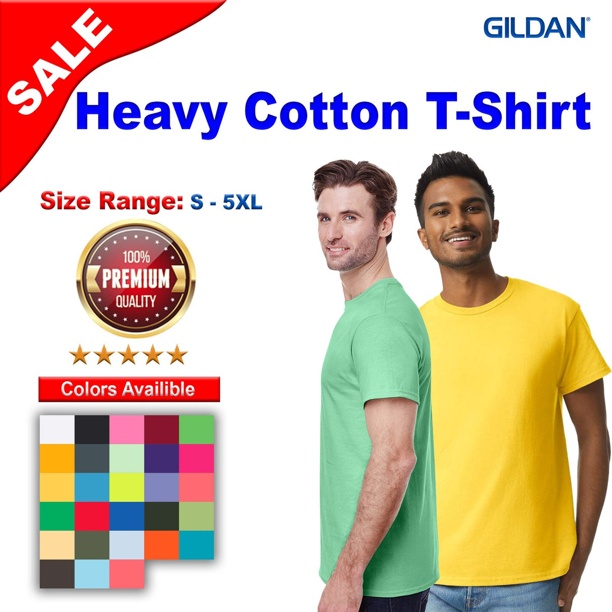 Gildan® Heavy Cotton Crewneck Short Sleeve Tee