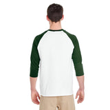 Gildan® Heavy Cotton Raglan Crewneck Three Quarter Sleeve T-Shirt