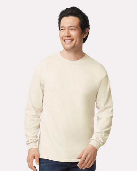 Gildan Ultra Cotton Crewneck Long Sleeve Pocket T-Shirt 2410