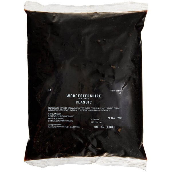 French's Original Worcestershire Sauce 40 oz. Pouch - 12/Case