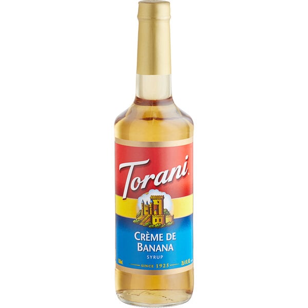 Torani Creme de Banana Flavoring / Fruit Syrup 750 mL Glass Bottle
