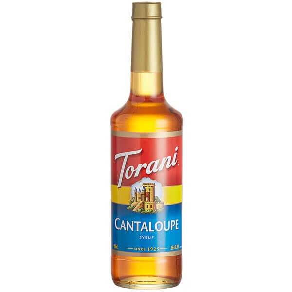 Torani Cantaloupe Flavoring Syrup 750 mL Glass Bottle