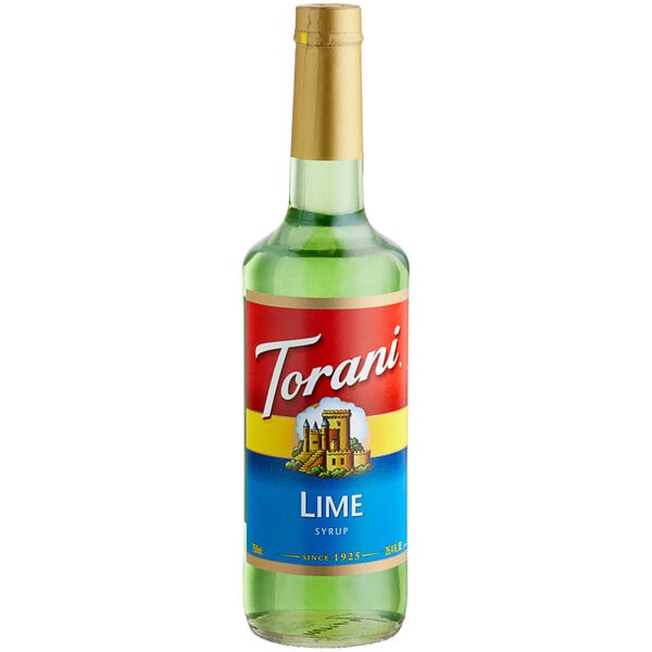 Torani Lime Flavoring / Fruit Syrup 750 mL Glass Bottle