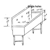 Custom Made Commercial Hand Sink Stainless Steel 6 Feet Wide
