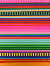 1 Yard Bold Rainbow Striped Stretch Spandex Fabric for Swimwear and Activewear 58"/60" Width