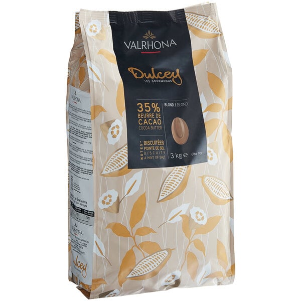 Valrhona Dulcey 35% Blond Chocolate Feve 6.6 lb.