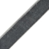 Dark Gray Stretch Velvet Ribbon - 0.625"