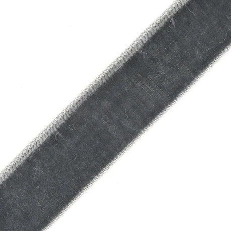 Dark Gray Stretch Velvet Ribbon - 0.625"