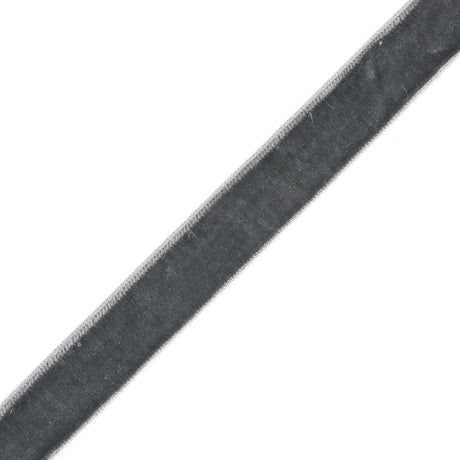 Dark Gray Stretch Velvet Ribbon - 0.625"