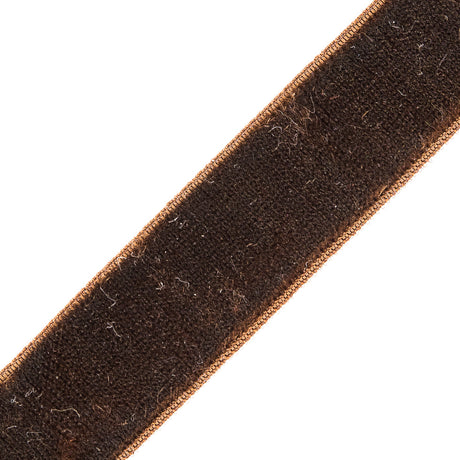 Brown Stretch Velvet Ribbon - 0.625"