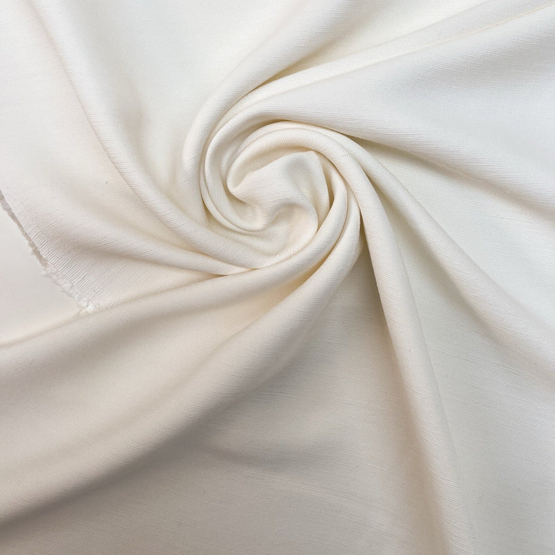 Linen Acetate White Woven Fabric