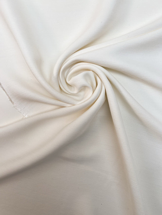 Linen Acetate White Woven Fabric