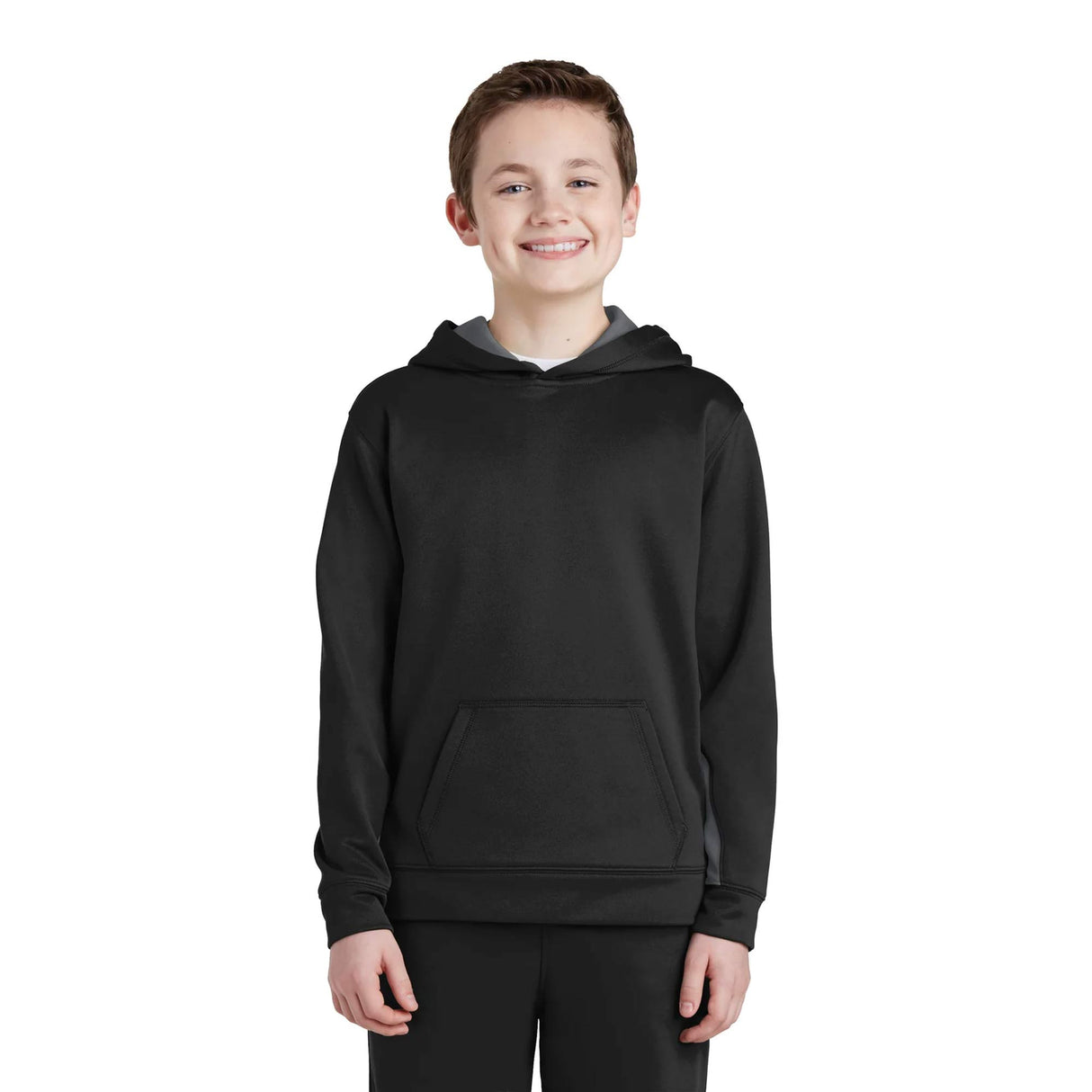 Youth Sport-Wick Fleece Colorblock Hooded Pullover