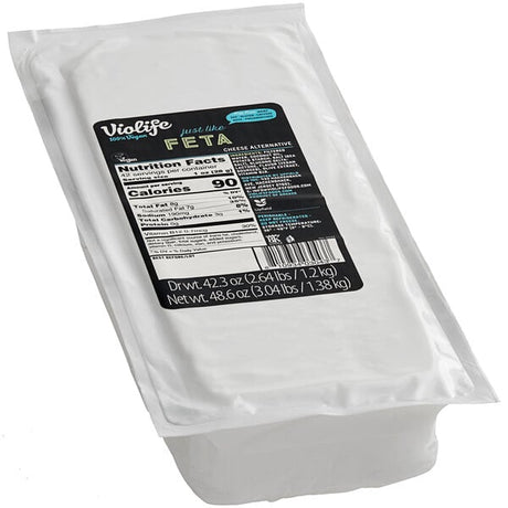 Violife Just Like Greek Feta Vegan Cheese Block 2.65 lb. - 8/Case