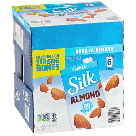 Silk Vanilla Almond Milk 32 fl. oz. - 6/Case