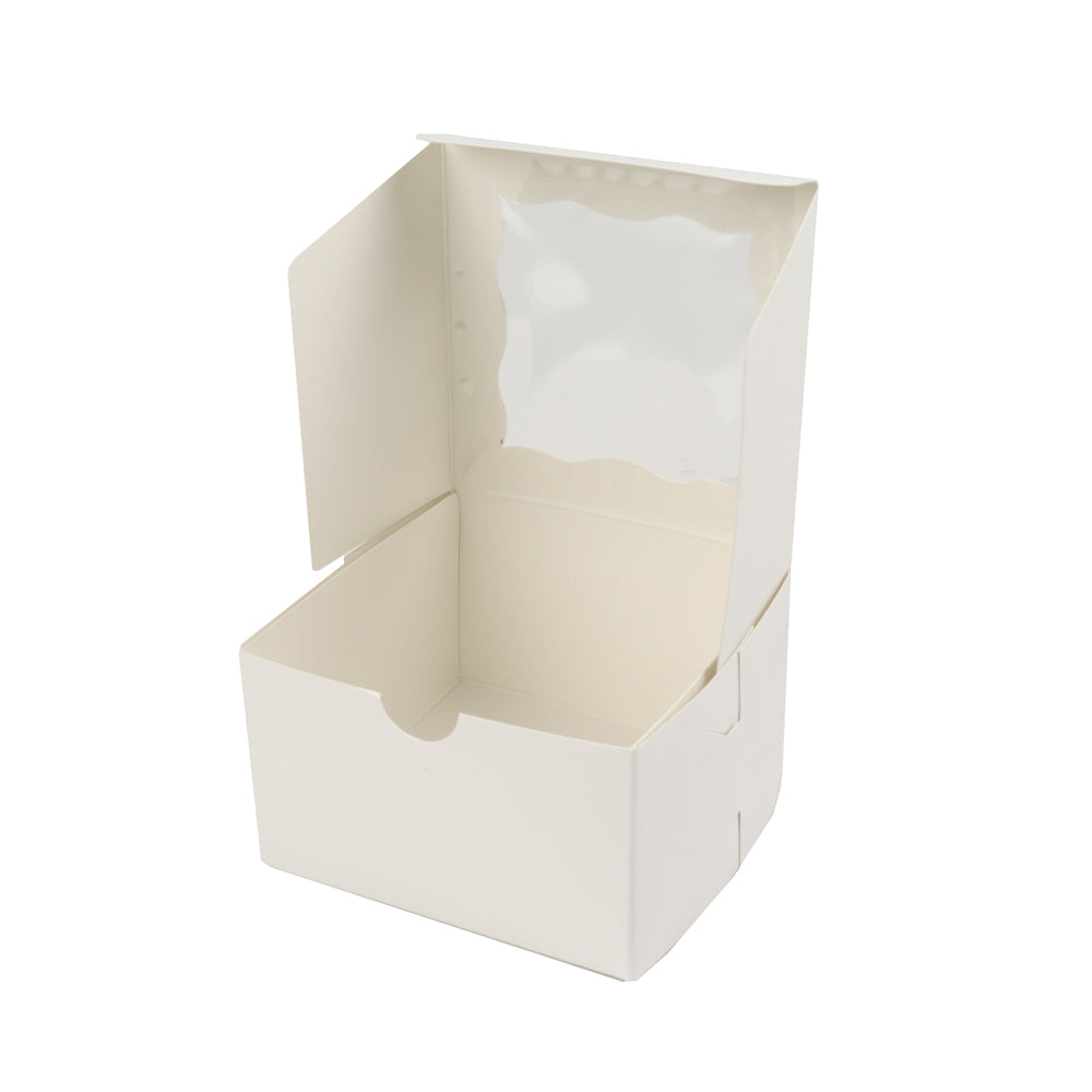 O'Creme One Compartment Cupcake Box with Window, 4" x 4" x 2.5" H - Pack Of 25