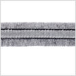 Heathered Gray and Gray Velvet on Wool - 1"