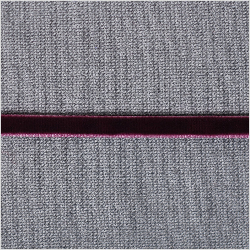 Plum Double Face Velvet Ribbon - 1/8"