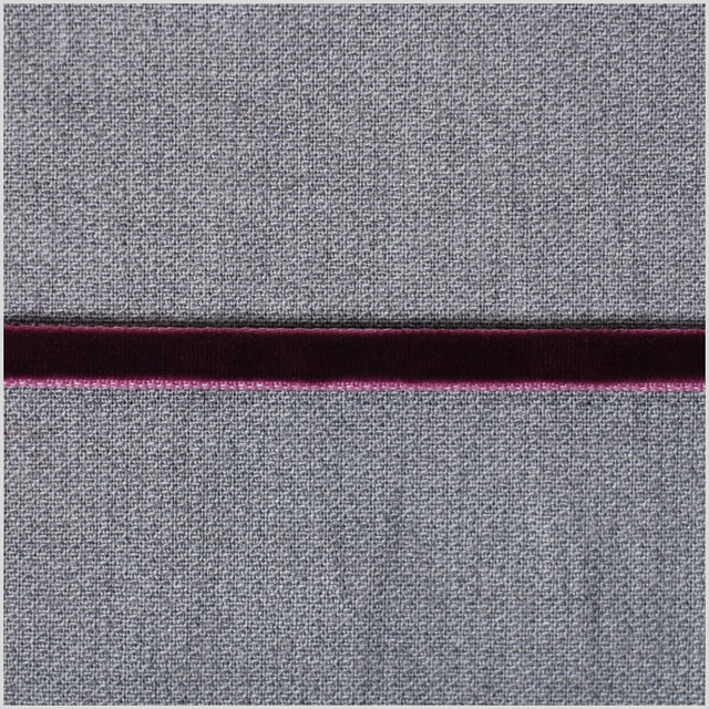 Plum Double Face Velvet Ribbon - 1/8"