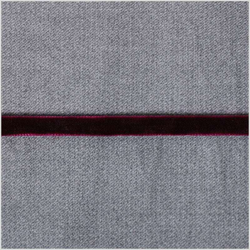 Dark Plum Double Face Velvet Ribbon - 1/8"
