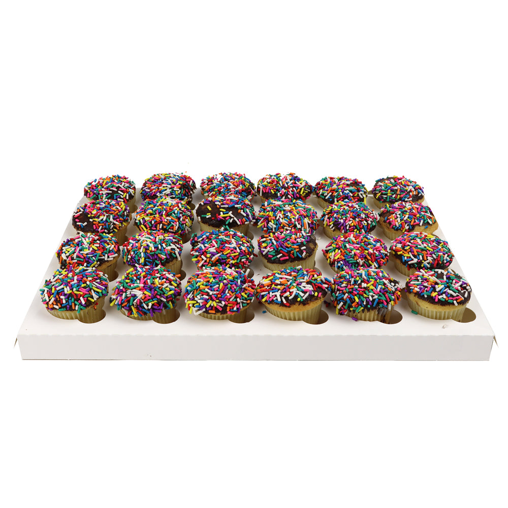 O'Creme White Cardboard Insert for Mini Cupcakes, 24 Cavities - Pack Of 100, Case of 100