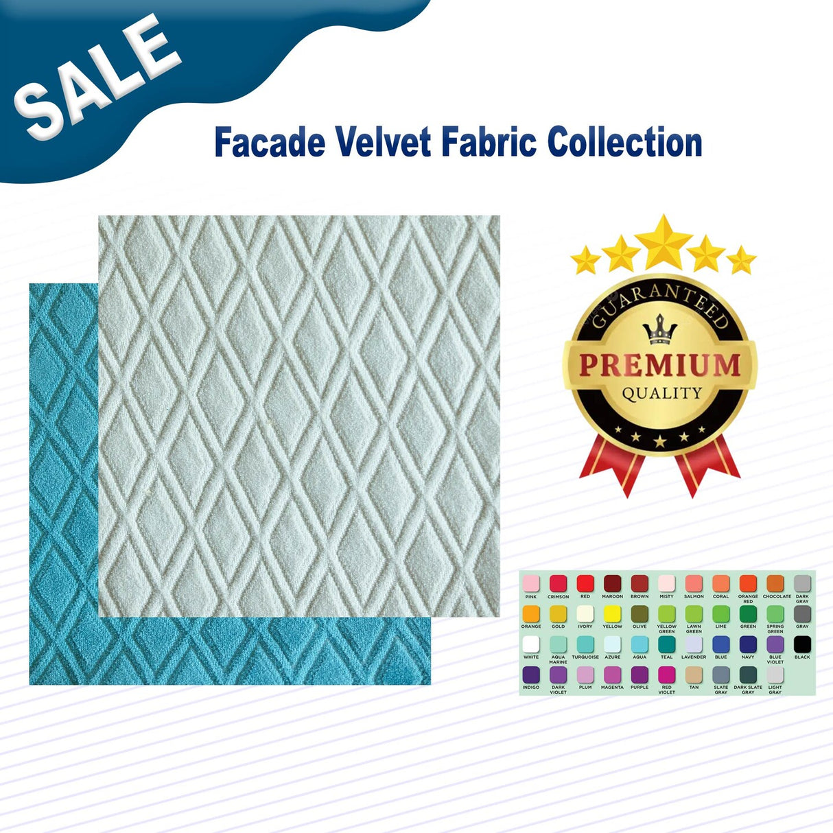 1 Yard Fortune Sophisticated Velvet Fabric