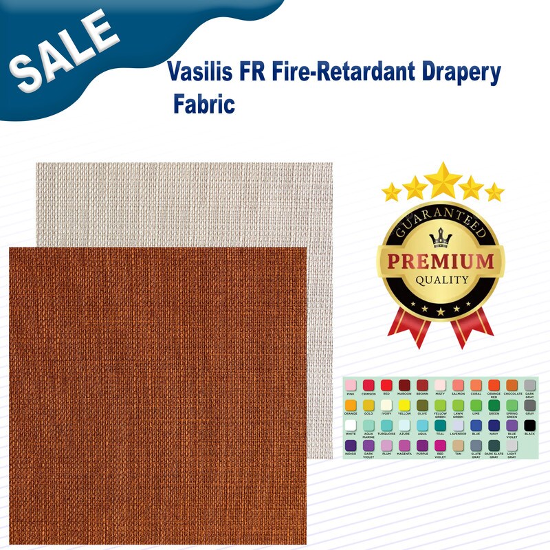 1 Yard Vasilis FR Fire-Retardant Drapery Fabric