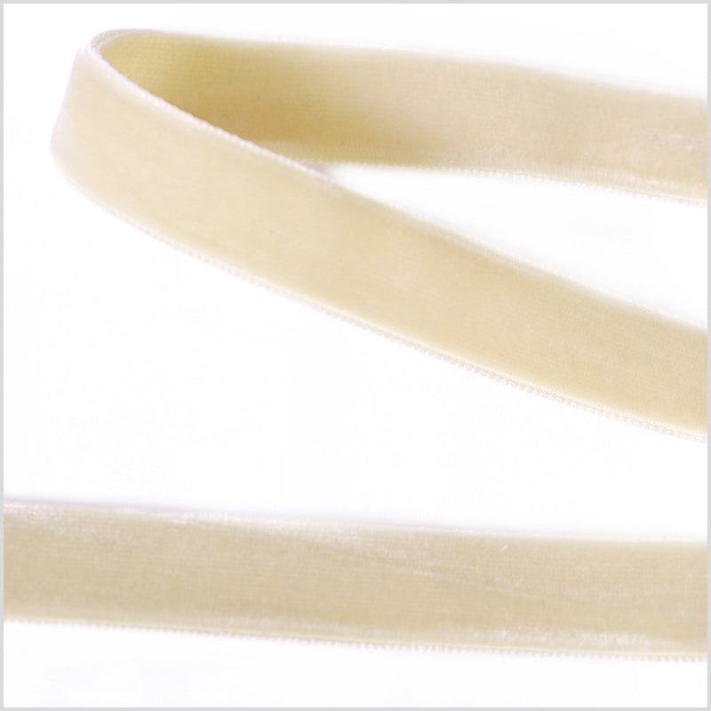 Double Faced Velvet Ribbon Made in Italy - 5/8" - Ivory