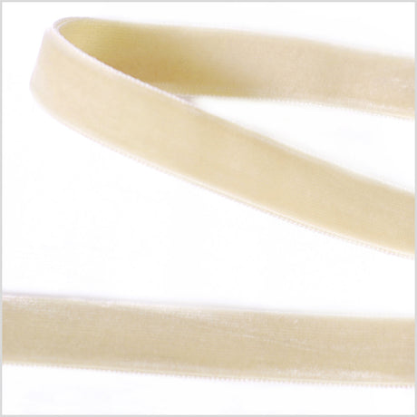 Double Faced Velvet Ribbon Made in Italy - 5/8" - Ivory