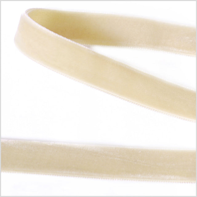 Double Faced Velvet Ribbon Made in Italy - 5/8" - Ivory