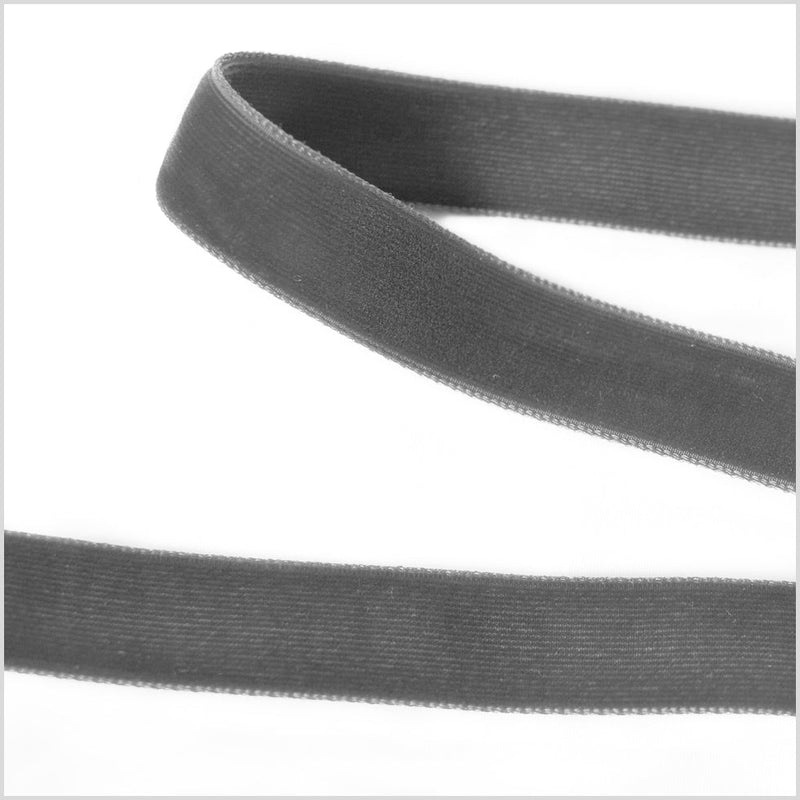 Double Faced Velvet Ribbon Made in Italy - 5/8" - Gray