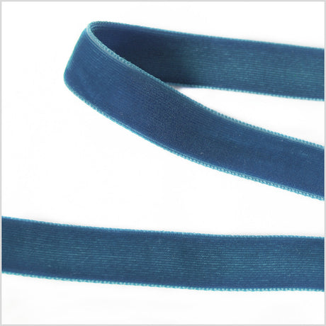 Double Faced Velvet Ribbon Made in Italy - 5/8" - Dusty Blue