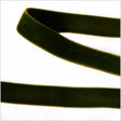 Double Faced Velvet Ribbon Made in Italy - 5/8" - Moss Green