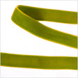 Double Faced Velvet Ribbon Made in Italy - 5/8" - Lime Green