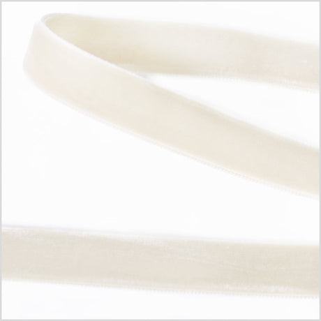 Double Faced Velvet Ribbon Made in Italy - 5/8" - White