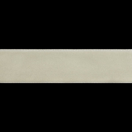 Double Faced Velvet Ribbon Made in Italy - 7/8" - Off-White
