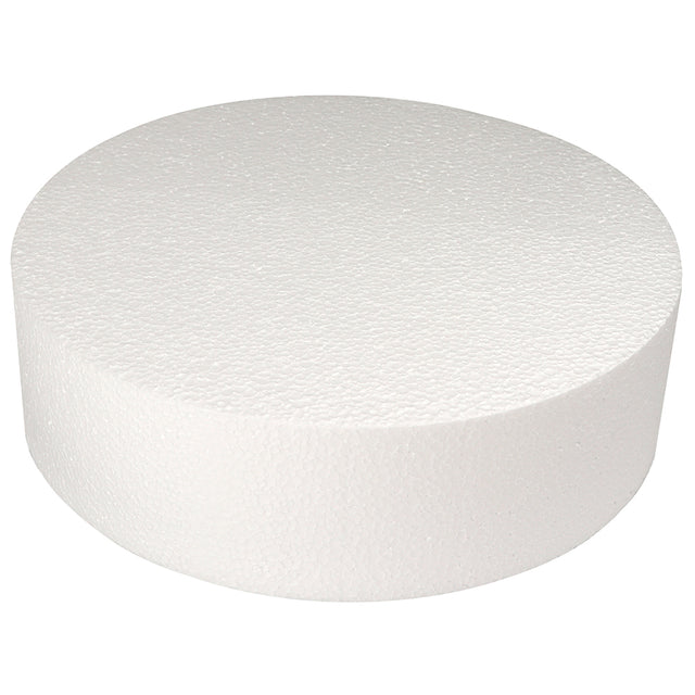O'Creme Round Polystyrene Cake Dummy, 10" Diameter x 3" High