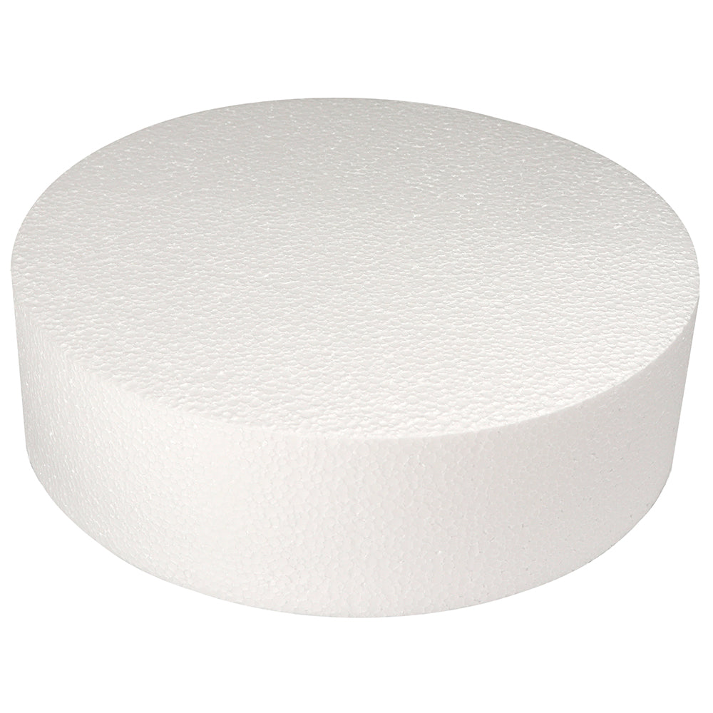 O'Creme Round Polystyrene Cake Dummy, 9" Diameter x 3" High