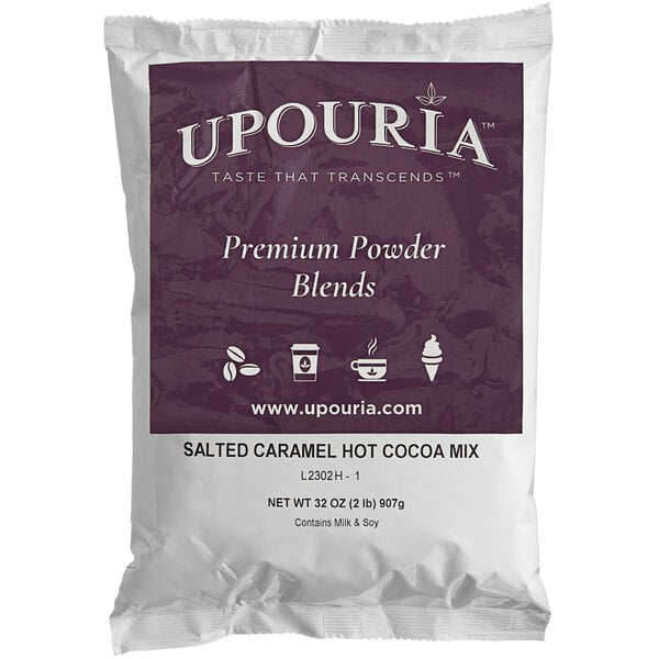 UPOURIA® Salted Caramel Hot Chocolate Mix 2 lb. - 6/Case