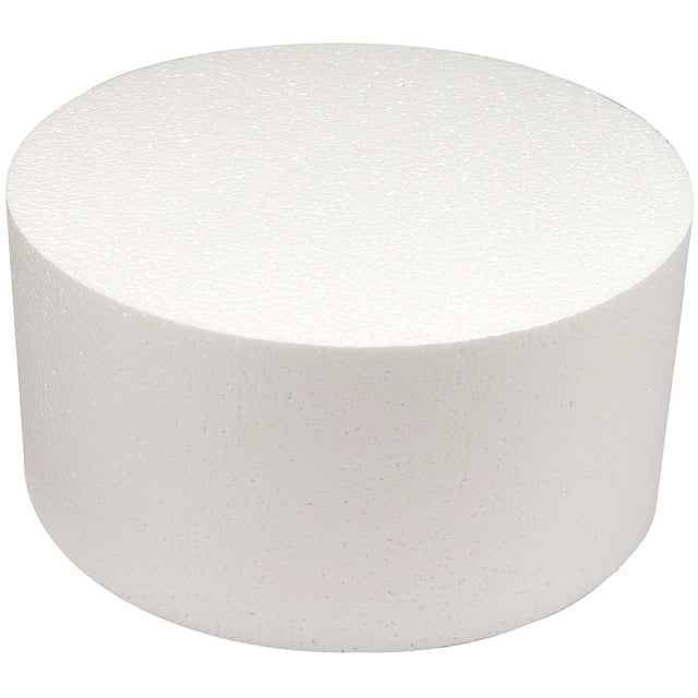 O'Creme Round Polystyrene Cake Dummy, 10" Diameter x 5" High