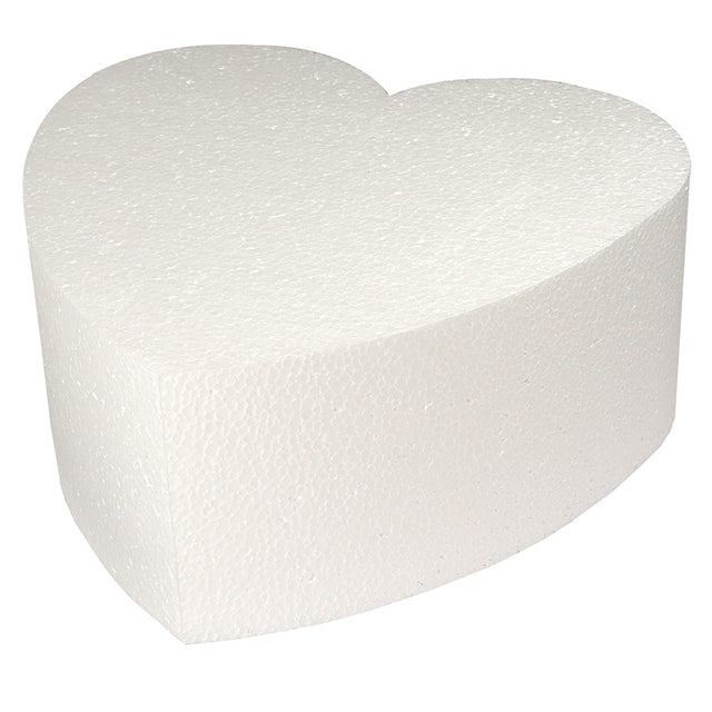 Heart Cake Dummy, Polystyrene, 12" x 4" high