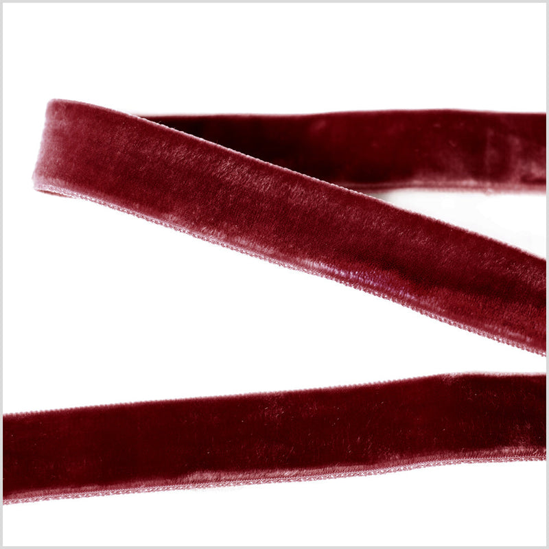 Double Faced Velvet Ribbon Made in Italy - 7/8" - Burgundy
