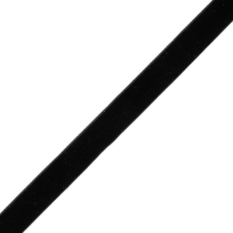 Double Faced Velvet Ribbon Made in Italy - 7/8" - Black