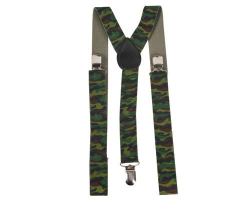 Camouflage Suspenders - Adults