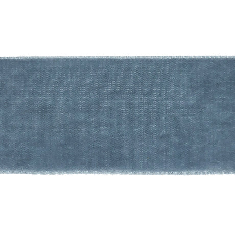 Double Faced Velvet Ribbon Made in Italy - 1.5" - Dusty Blue