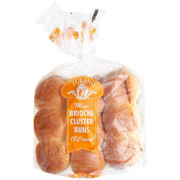 Turano 2 3/4" Sliced Mini Brioche Slider Bun - 216/Case