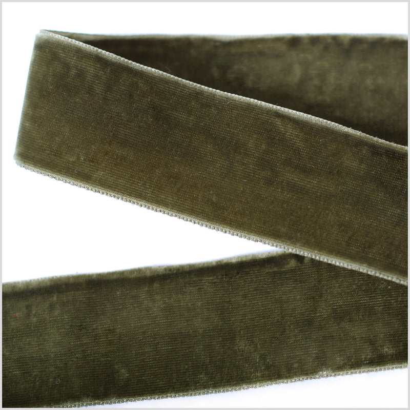 Double Faced Velvet Ribbon Made in Italy - 1.5" - Moss Green